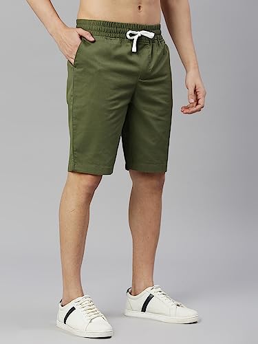 Image of Thomas Scott Men's | Solid | Chino Shorts | Regular Fit | Cotton Elastane | Above Knee | Casual Short