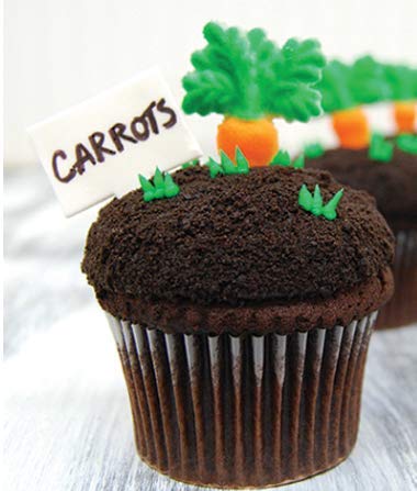 24Pk Carrot Sugar Decoration Toppers For Cakes Cupcakes Cake Pops With Greenery Decorating Stickers #TOP2