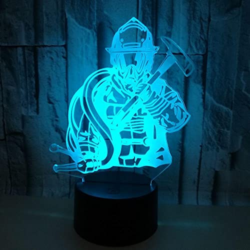 WKqifeil 7 Colori Colorati LED Light Pompiere 3D