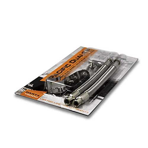 Pacific Dualies 18000 7 Inch Braided Stainless Steel Valve Stem Extension System - Set Of 2 #TOP27