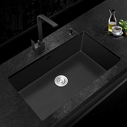 XXLSZZGSM Black Kitchen Sink 304 Stainless Steel Single Sink