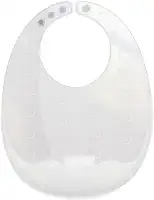 Sem Bagunça - Babador De Silicone Com Coletor De Migalhas - Infantil Bebê. Leve, Macio e Resistente. Cor Azul, Amarelo, Rosa, Verde e Cristal. Kit E Unidade