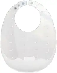 Babador De Silicone Com Coletor De Migalhas - Infantil Bebê. Leve, Macio e Resistente. Cor Azul, Amarelo, Rosa, Verde e Cristal. Kit E Unidade