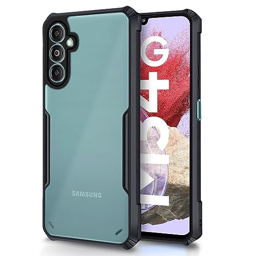 Image of Pikkme Samsung Galaxy M34 5G / F34 5G Back Cover | Crystal Clear Transparent Back | Ultra Hybrid | Full Camera Protection | Raised Edge | Bumper Back Case for Samsung Galaxy M34 5G / F34 5G (Black)