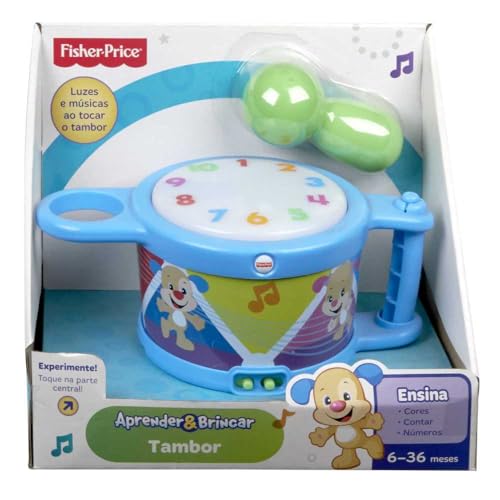 Fisher-Price Aprender e Brincar Brinquedo para Bebês Tambor para crianças a partir de 6 me... Fisher-Price Aprender e Brincar Brinquedo para Bebês Tambor para crianças a partir de 6 me...