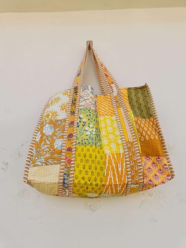 Image of Women's 100% Cotton Lightweight Shoulder Tote Bag with Interior Poeckt Casual Handbag for Women