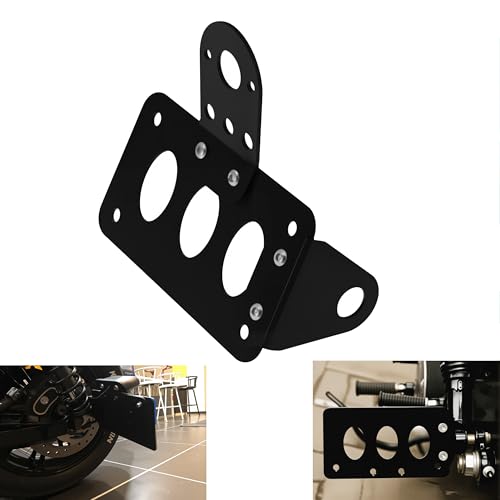 Side Mount Motorcycle License Plate Bracket for Harley Davidson Bobber Chopper Honda Yamaha Suzuki Kawasaki Custom Bike