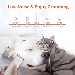 Dog clippers grooming kit with nail grinder 4 in 1 low noise dog clippers for grooming cordless dog paw trimmer washable attachment heads pet hair clippers for small dogscatsrabbit   cucciolini doodles