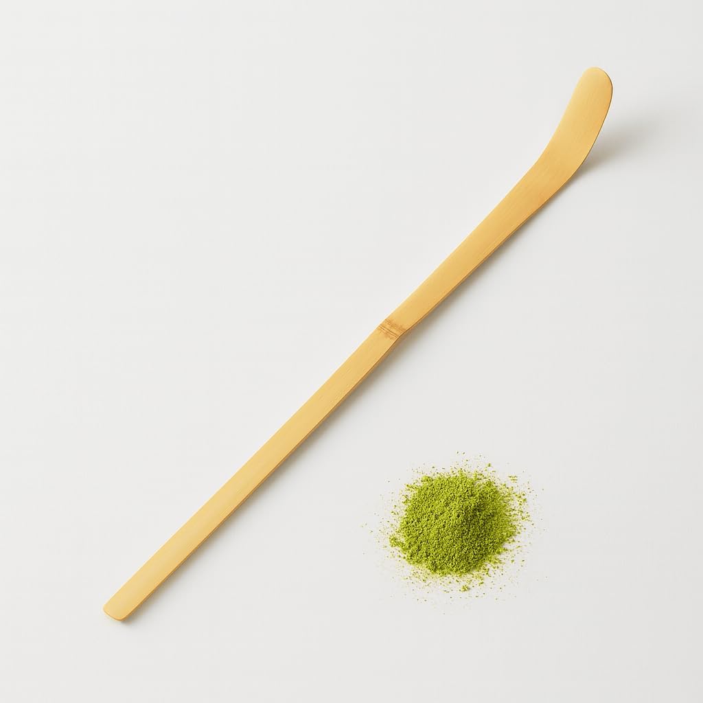 JapanBargain 2202, Bulk Pack of 50 Bamboo Matcha Scoop Japanese Chashaku Hooked Green Tea Spoon for Tea Ceremony, Coffee, Spices, 18cm Long, Natural Color, Wholesale Price