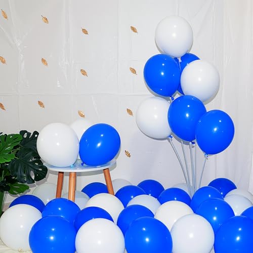 Image of Party Propz Blue And White Balloons For Decoration - 25 Pcs Blue White Balloons For Decoration | Blue's Balloon | Blue's Balloon's For Birthday Decoration | Ballon For Birthday (latex)