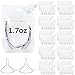 Seeloowy 100 Pcs Plastic Pouches Bulk Disposable Clear Juice Pouches Squeeze Salsa Leakproof Beverage Bags with Funnel for Adult Travel Outdoor Sports Concert (1.7 oz)