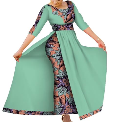 iooiooi Women African Slim Fit Dress Traditional Elegent Female Ankara  Party Wedding Robe Church Dress at Amazon Women's Clothing store