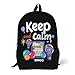 Keep Calm and Play Bingo Classic 17 Inch Backpack Travel Daypack Casual Shoulder Bag with Adjustable Strap for Men and Women