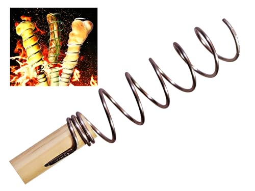 Twisty 3 x Grillspieß Stockbrot Wurstgrill HOT-Dog Maker Grillgabel Knüppelbrot Marshmallow Spieße BBQ Fork