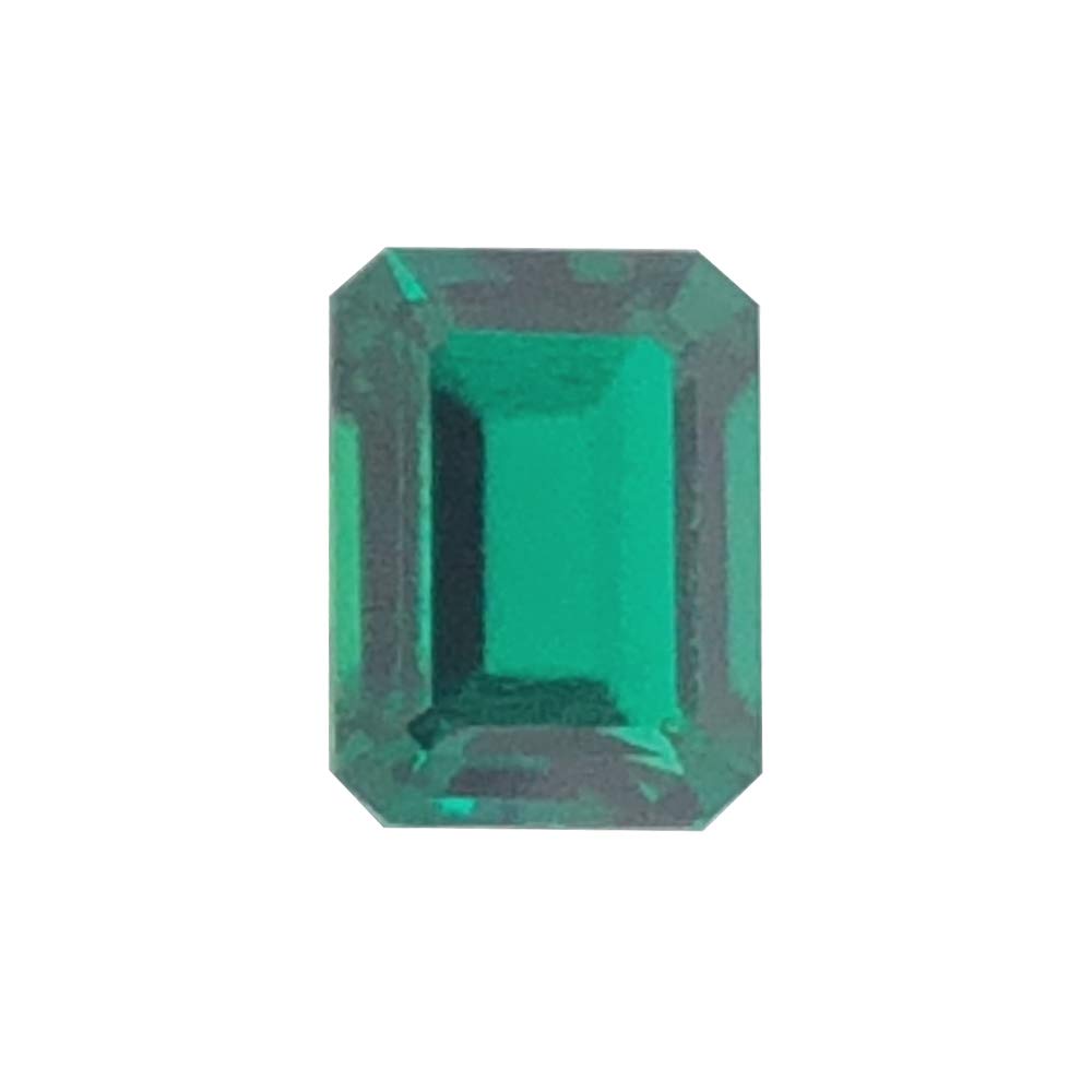 1.04-2.11 Cts of 8x6 mm AAA Emerald-Cut Lab Created Emerald (1 pc) Loose Gemstone