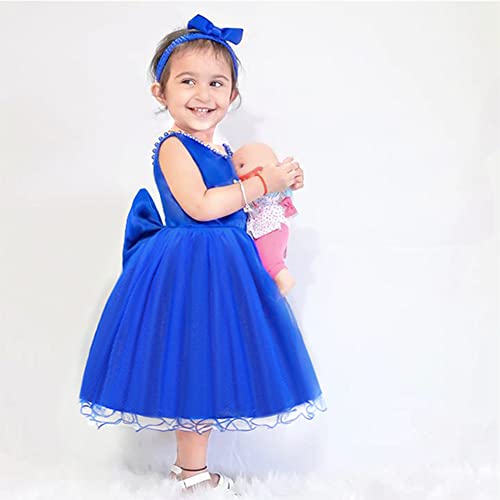 Lzh Baby Girls Ruffle Lace Backless With Headwear,Bowknot Flower Dresses Pageant Party Wedding White #TOP5