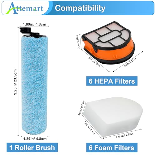 Brosse Shark HydroVac WD161 rouleau microfibre multi-surface lavable - 2