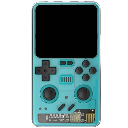 Consola de juegos de mano de video retro, para consola de juegos portátil Rgb20pro Joy Stick Arcade Nostálgica Dispositivo de mano de código abierto, mini consola de juegos portátil (azul 64G)