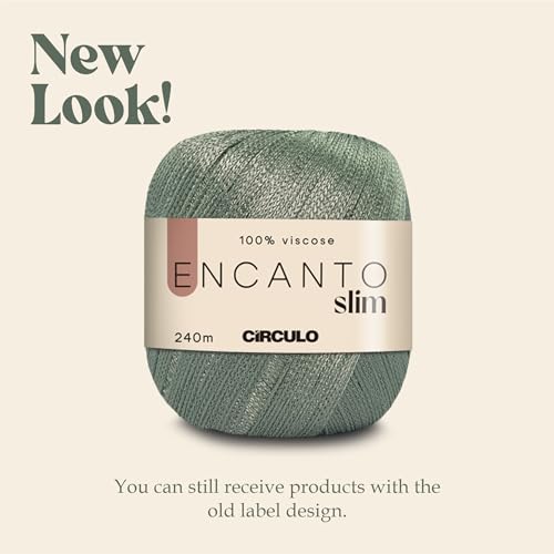 Image of CIRCULO Encanto Slim Yarn 100% Viscose - Luxury & Shine - Sport Weight Yarn - 262 yds, 3.52 oz - Color 7382 - Chocolate