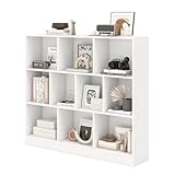 MATÉRIAU ROBUSTE ET STABLE : Cette bibliothèque est fabriquée en planches robustes, et à l'arrière, elle est conçu avec 2 dispositifs anti-basculement qui peuvent le fixer de manière stable au mur, empêchant efficacement les étagères de trembler ou de se renverser. Les pieds antidérapants sur le fond rendent le produit plus stable et protègent le sol en même temps.