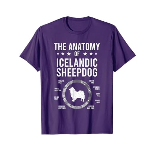 Anatomy of Icelandic Sheepdog Dog Lover T-Shirt