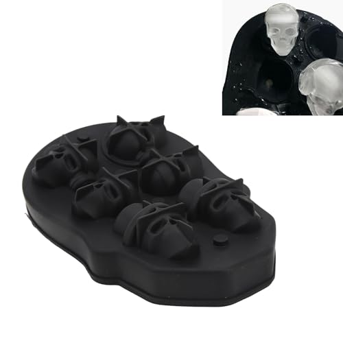 Molde para cubos de hielo 3D calavera de silicona Garosa miniatura 4