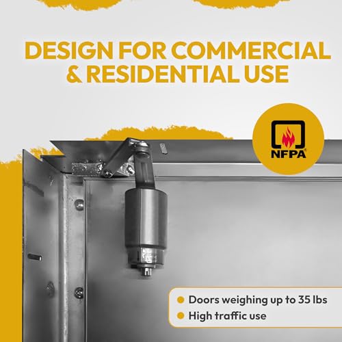 Rotary Hydraulic Roto Door Closer for Laundry & Trash Chutes – Heavy Duty Adjustable Spring Closure Kit for Screen & Storm Doors – Commercial & Residential Use – Universal Fit, 180° Open