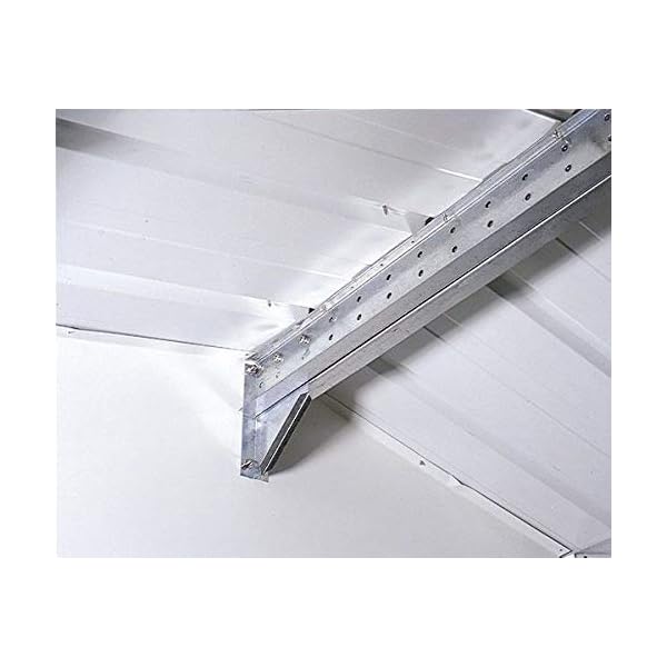 GARDIUN KIS12962 – Häuschen aus Metall, 7,74 m², außen, 241 x 321 x 205 cm, verzinkter Stahl, Anthrazitgrau – Bild 5