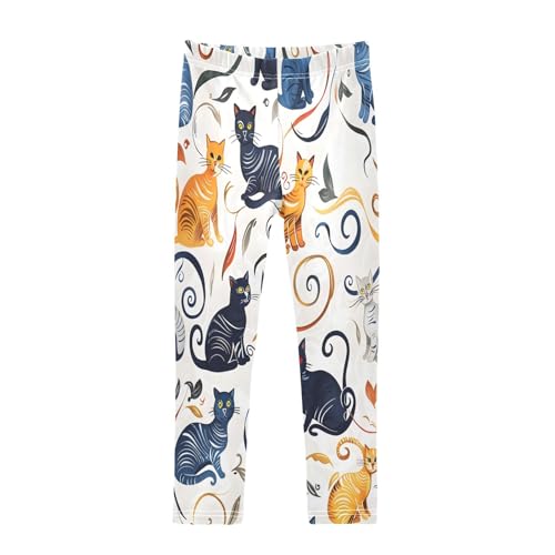 Toddler Girls Leggings Printed Yoga Pants Leggings Various Cats and Kittens for Kids