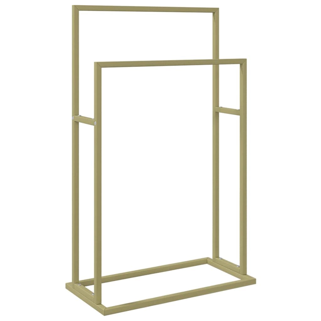 Générique Porte-Serviettes sur Pied Doré 48x24x78,5 cm Fer,Maison & Jardin, Accessoires de Salle de Bain, Porte-Serviettes, Or (Poids 2.13KG)