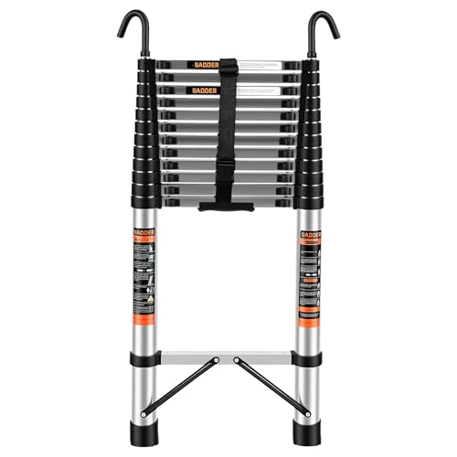 16.5 FT Telescoping Ladder with Hooks, 330lb Capacity