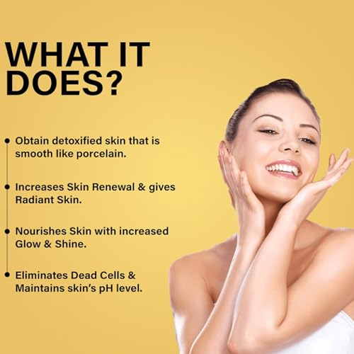 Image of 24K Gold face mask for glowing skin | 24K Gold face pack for glowing skin, skin hydrating, boosts collagen and restoring skin radiance | For All Skin Types | For Men & Women | 100 gm
