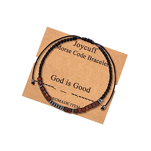 Joycuff Christian Bracelets For Women Religious Graduation Valentines Day Gifts For Teen Girls Boyfriend Mother's Day Jewelry For Mom Best Friends Beaded Wrap Bracelets For Daughter God Is Good #TOP26
