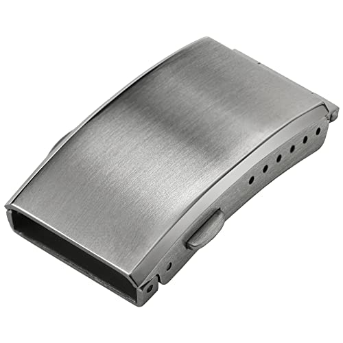 watchdives - watchdives Watch Buckle 18mm Stainless Steel Watchband Clasp Silver Fold Safety Milled Clasp Replacement - -10%