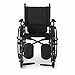 Medline Premium UltraLightweight Wheelchair with FullLength FlipBack Arms and Elevating Leg Rests for Extra Comfort 18” Seat, No, 1 Count
