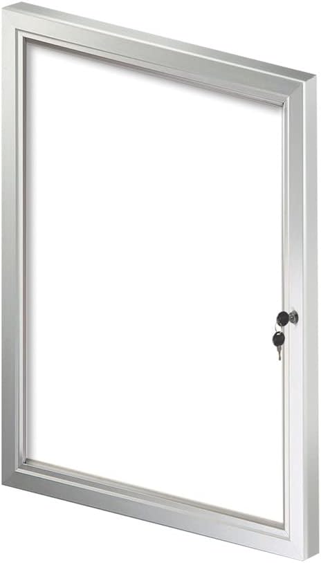 Small Enclosed Magnetic Message Board w/Lock & Key