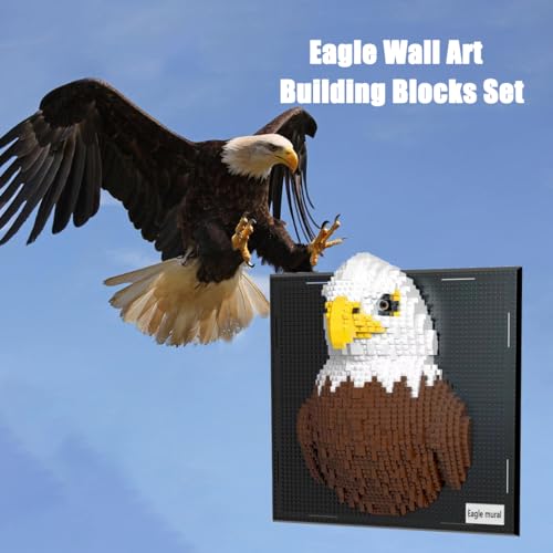 BDYDT Wall Art Eagle Building Blocks Set; A Wall Decor Set for Adults Who Love Creative Hobbies(1924 Pieces) Toys Gifts for Kid and Adult