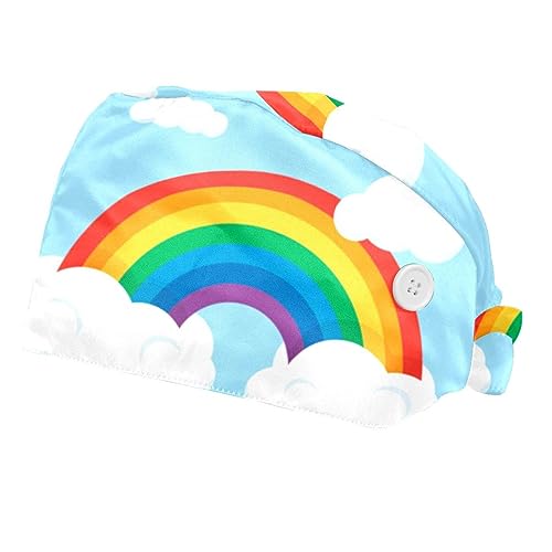 Chapeau de travail pour hommes et femmes avec bandeau absorbant, casquette réglable motif nuages