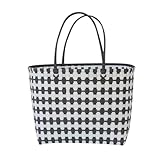 Overback and Friends - Markttasche, groß oval, Jolie, anthrazit/weiß