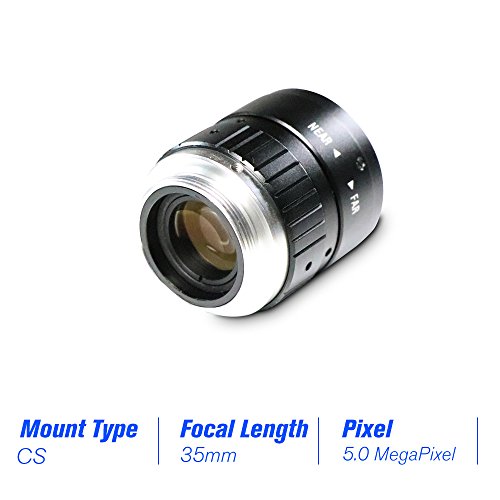 KKmoon 35mm Lente F1.8 CS Mount 5.0 MegaPixel Lente 17.5 Graus de Visão Noturna Infravermelha Para C