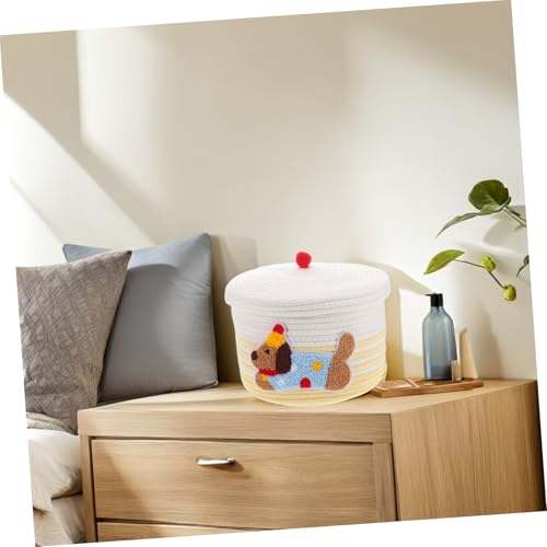 Panier de rangement pour jouets en coton avec couvercle grande taille - 6
