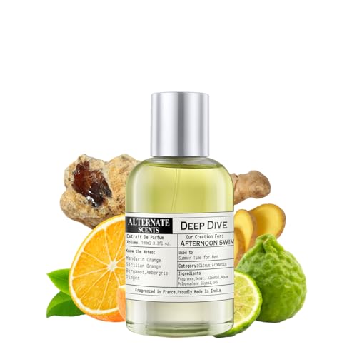 Image of Alternate Scents Deep Dive Long Lasting 100ML Perfume for Men | Fresh Aquatic Citrus Fragrance | 30% Oil Concentration Extrait de Parfum | Inspired by Afternoon Swim | Luxury Perfume Made in India