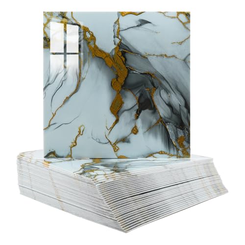 PGVALXOR 30 Sheets Peel and Stick Wall Panels, Self-Adhesive PVC Wall Panels for Kitchen Backsplash...
