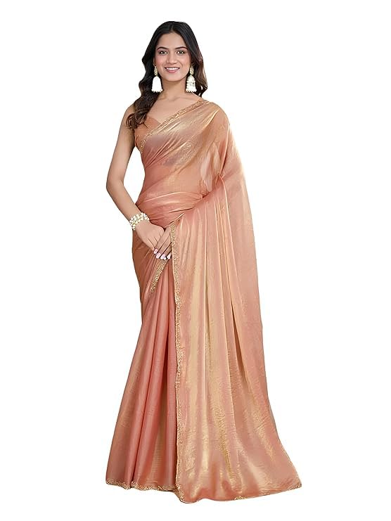 Tissu mousseline de soie Zari Sari 14434 doux pour création robe femme