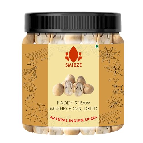 Smibze SM-MSB-171 Natural Indian Spice Paddy Straw Mushrooms, Dried 100 Gm Packed cover