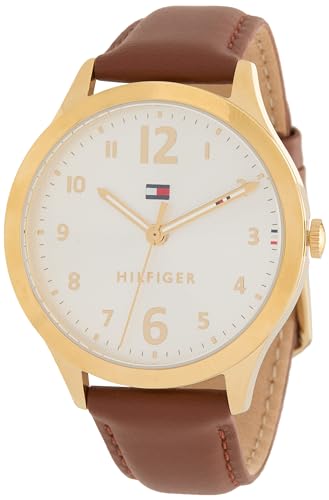 Tommy Hilfiger Women’s White Dial Gold Tone Watch 1781802
