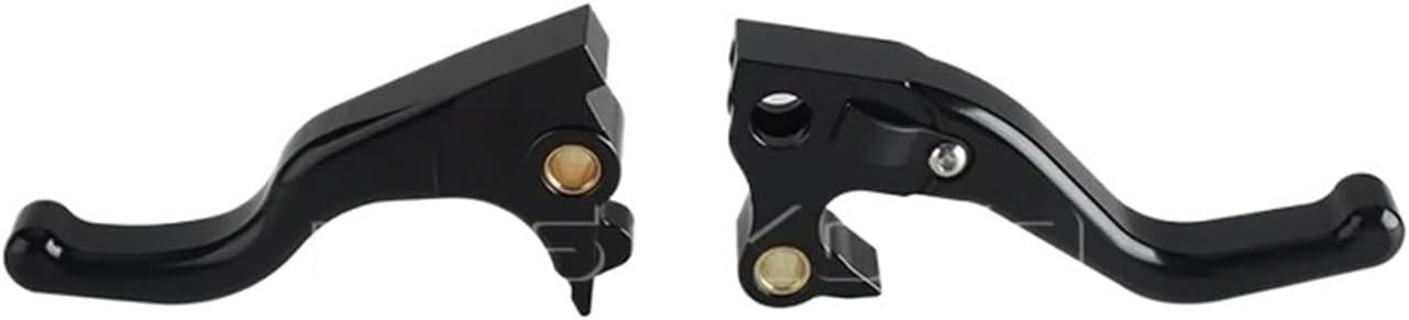 Braking Parts Motorcycle Brake Clutch Hand Control Lever Short 3 Finger Handle Clutch Levers Fit for Harley Sportster XL 883 1200 48 72 Iron 14-22 Universal(2-Finger Black)