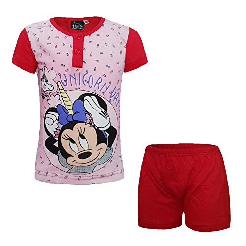 2 Pigiami Bambina Corto Mezza Manica in Cotone