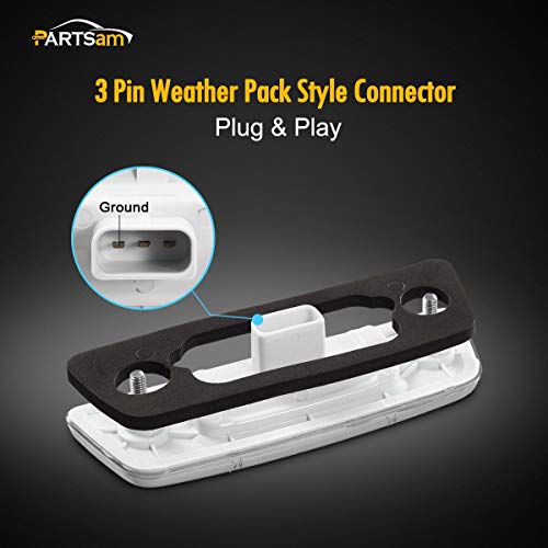 Partsam 2Pcs Replacement For Kenworth T680 T880 And Peterbilt 576 Led Side Marker Turn Signal Lights Assemblies Amber Clear Lens 3-3014-Smd Sealed Led Rectangular Cab Roof Marker Lights Lamps Lh&Rh #TOP5