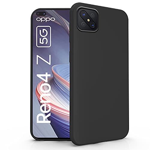N NEWTOP Cover Compatibile con Oppo Reno 4Z 5G Custodia TPU SOFT Gel Silicone Ultra Slim Sottile Flessibile Case Posteriore Protettiva (Nero)